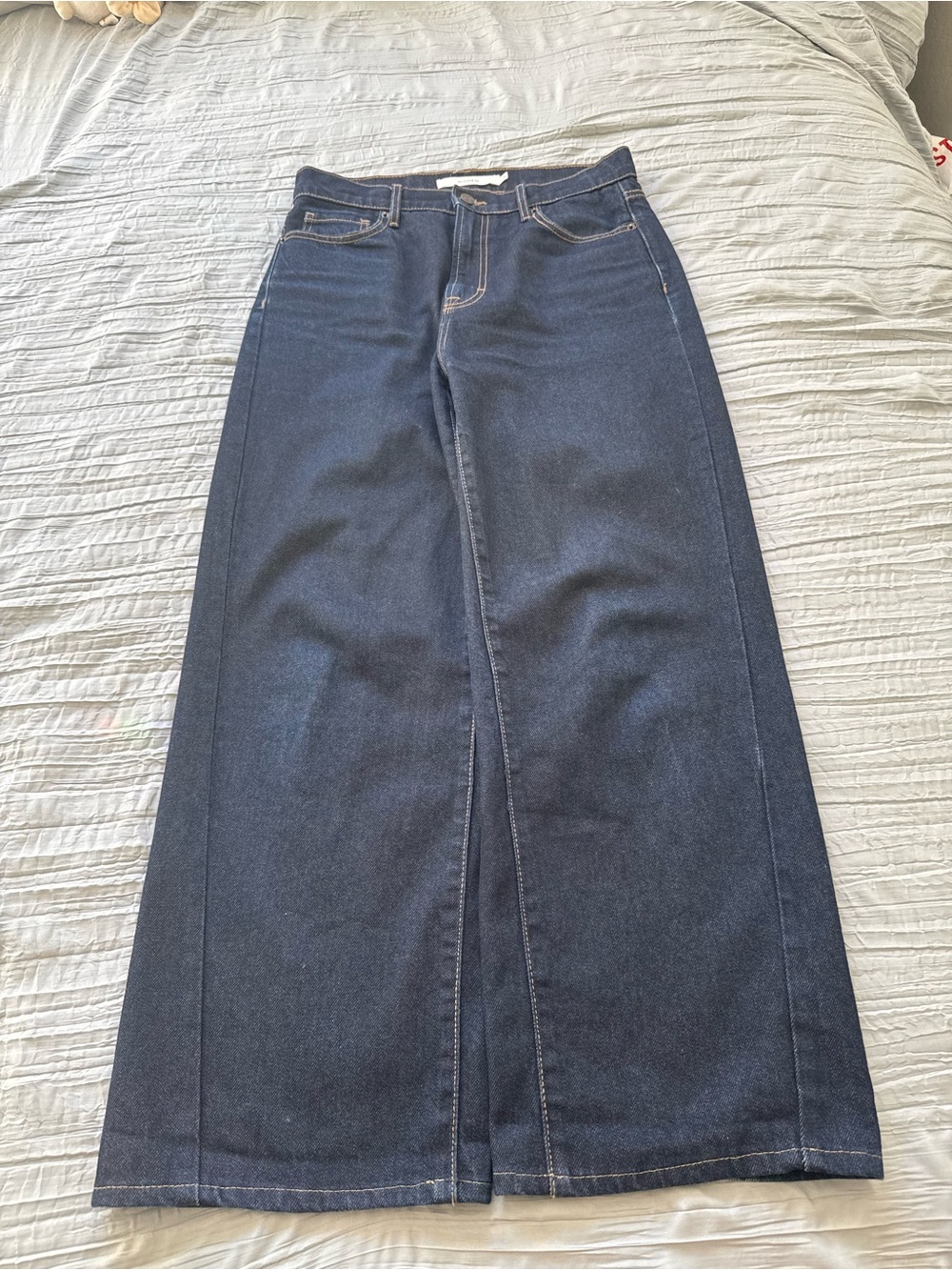 Classic Dark Blue Wide-Leg Denim jeans